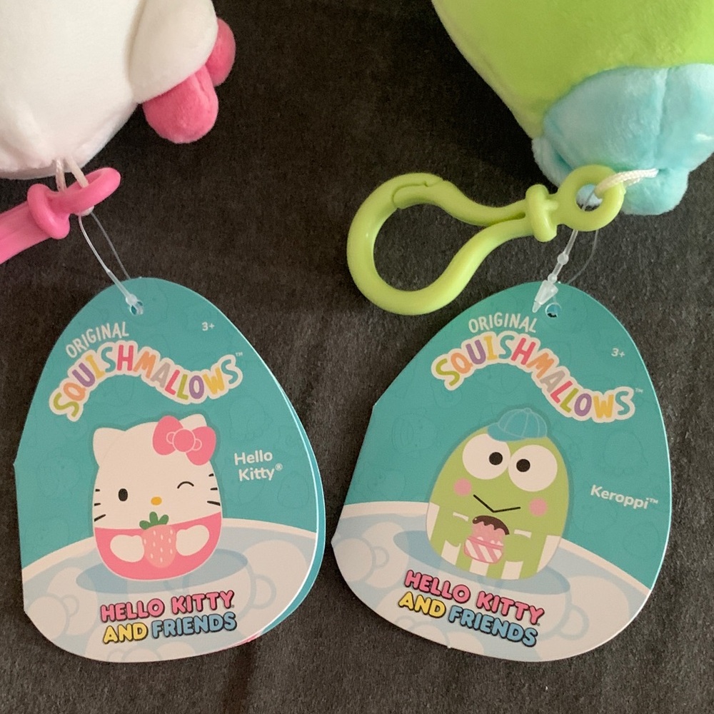NWT Squishmallows Pink and Green Plush Duo Charms - Picture 3 of 5